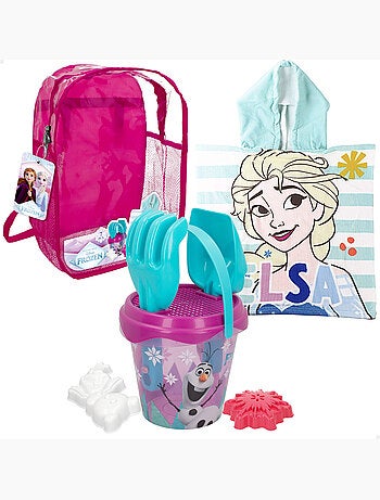 Frozen beach emmerset met rugzak en poncho-accessoires