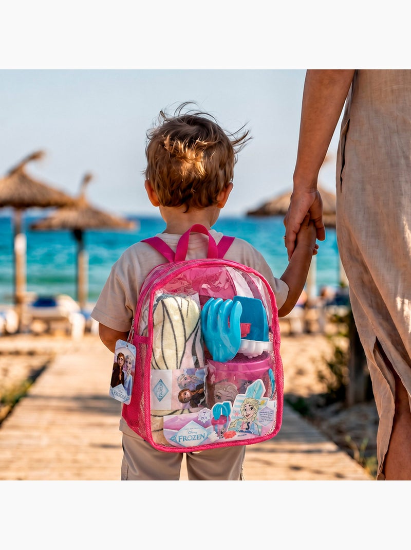 Frozen beach emmerset met rugzak en poncho-accessoires N.v.t. - Kiabi