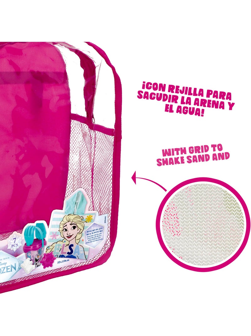 Frozen beach emmerset met rugzak en poncho-accessoires N.v.t. - Kiabi