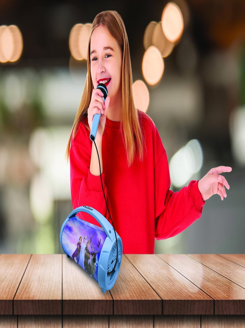 Frozen bluetooth® lichtluidspreker met microfoon Blauw - Kiabi
