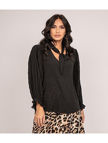 FUGGIA geplooide blouse