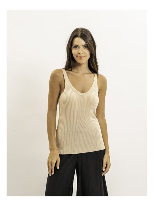 Fujia lurex geribbelde tanktop - Kiabi Fujia lurex geribbelde tanktop - Kiabi