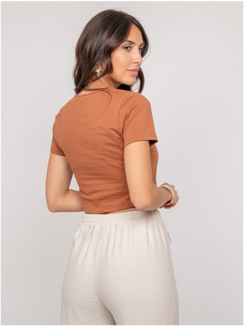 Fukiano sieraden detail t-shirt - Kiabi