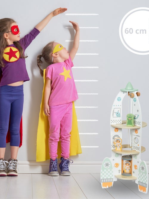 Fusée spatiale en bois avec ascenseur et accessoires mamabrum - Kiabi Fusée spatiale en bois avec ascenseur et accessoires mamabrum - Kiabi