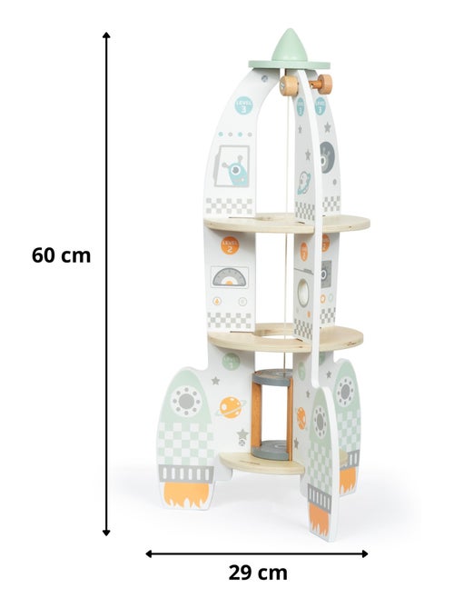 Fusée spatiale en bois avec ascenseur et accessoires mamabrum - Kiabi Fusée spatiale en bois avec ascenseur et accessoires mamabrum - Kiabi