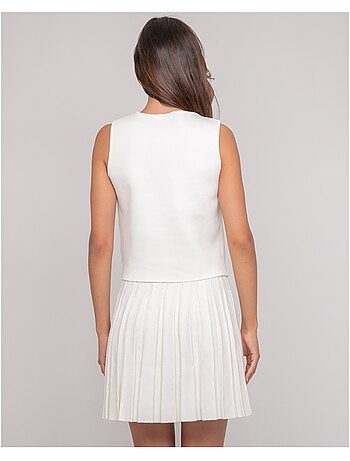 FUTESS Mouwloze gebreide top