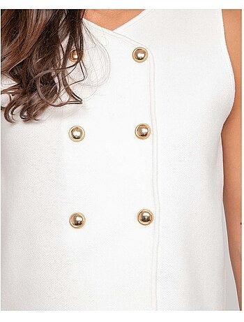 FUTESS Mouwloze gebreide top