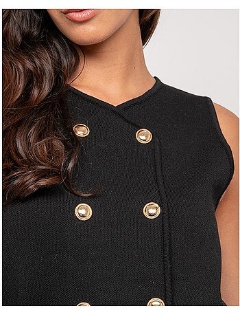 FUTESS Mouwloze gebreide top