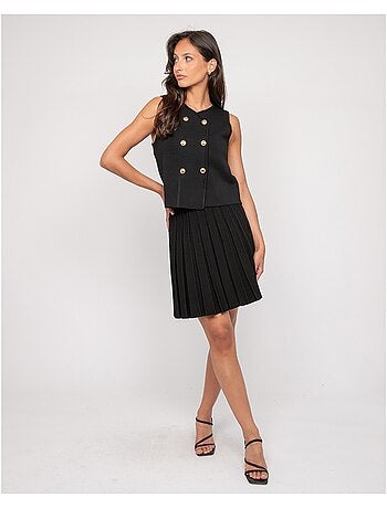 FUTESS Mouwloze gebreide top