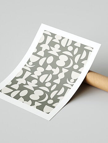 Future Home - Affiche papier imprimé géométrique sans cadre