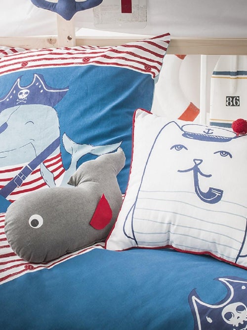 Future Home - Coussin enfant imprimé chat marin en coton 40x40cm - Kiabi Future Home - Coussin enfant imprimé chat marin en coton 40x40cm - Kiabi