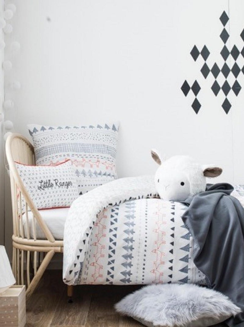 Future Home - Coussin imprimé texte en coton 30x50cm Blanc - Kiabi