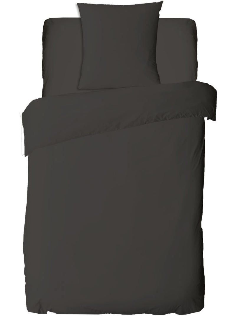 Future Home - Drap housse en coton 57 fils uni bonnet 25cm gris anthracite - Kiabi