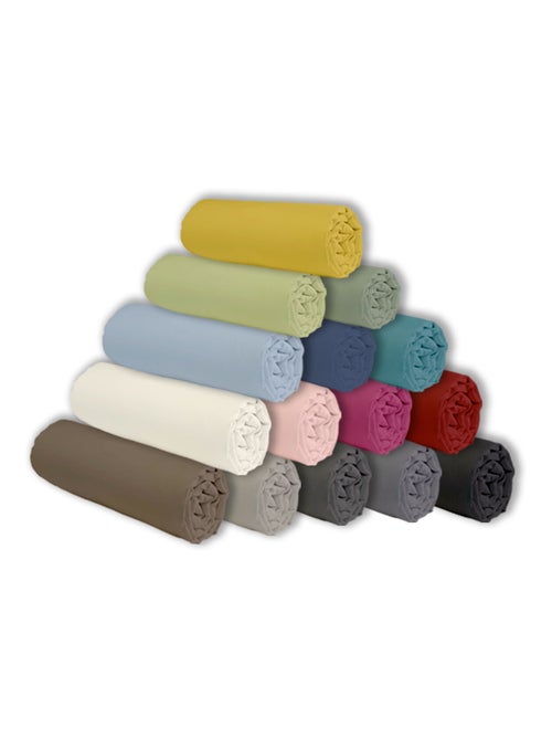 Future Home - Drap housse en coton 57 fils uni bonnet 25cm - Kiabi Future Home - Drap housse en coton 57 fils uni bonnet 25cm - Kiabi