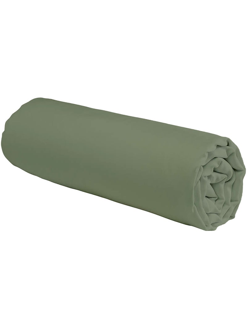 Future Home - Drap housse en coton 57 fils uni bonnet 25cm Vert Sauge - Kiabi