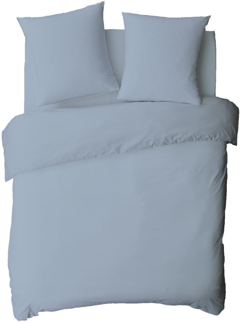 Future home - housse de couette en coton 57 fils unie Gris clair - Kiabi
