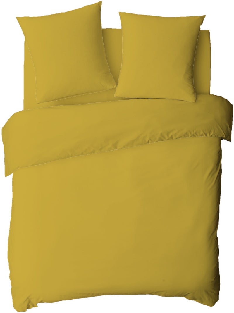 Future home - housse de couette en coton 57 fils unie Jaune - Kiabi