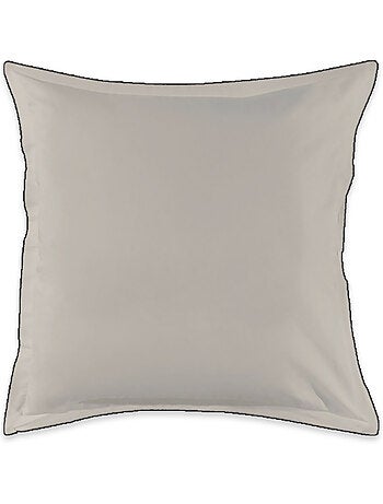 Future Home - Lot de 2 taies d'oreiller unies en coton finition bourdon
