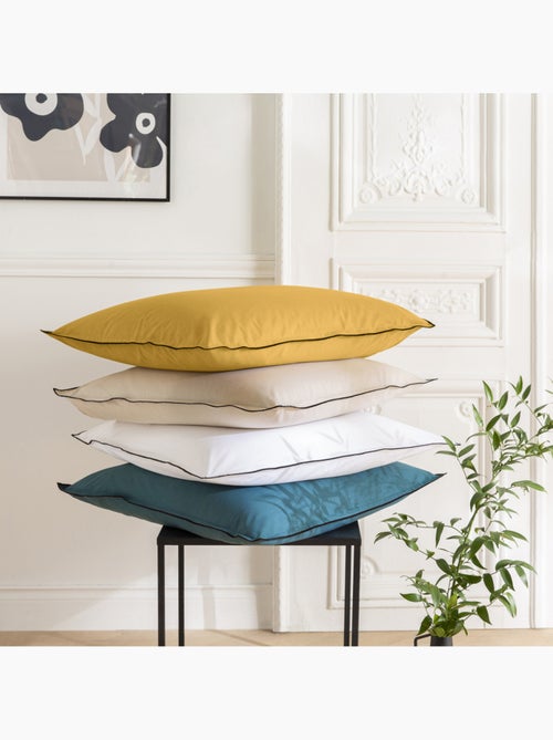 Future Home - Lot de 2 taies d'oreiller unies en coton finition bourdon - Kiabi Future Home - Lot de 2 taies d'oreiller unies en coton finition bourdon - Kiabi