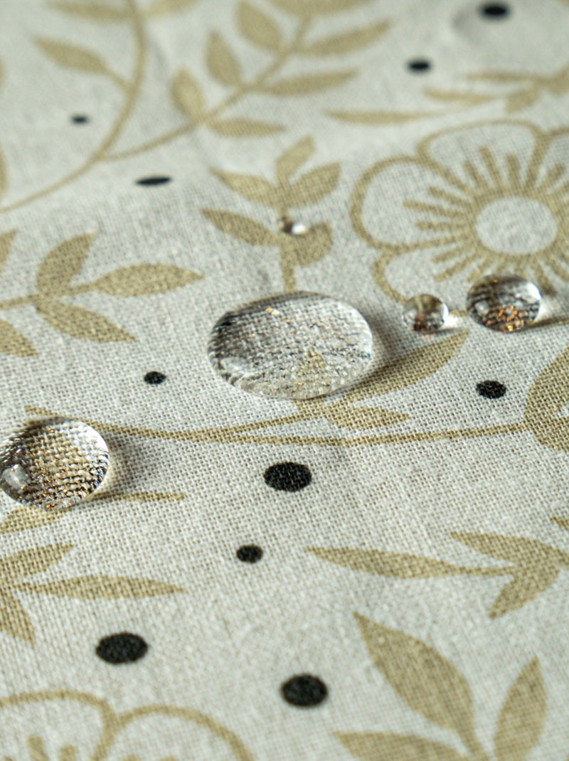 Future Home - Lot nappe carrée + 2 serviettes de table déperlante floral Blanc - Kiabi