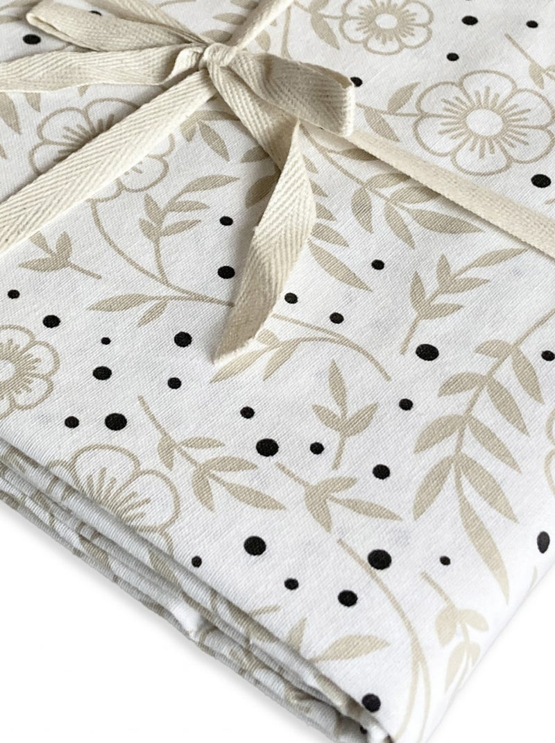 Future Home - Nappe carrée anti-taches déperlante floral Blanc - Kiabi