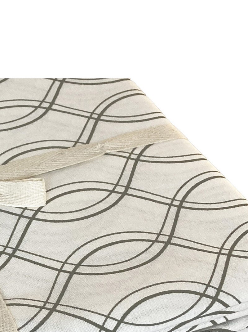 Future Home - Nappe carrée anti-taches déperlante géométrique Blanc - Kiabi