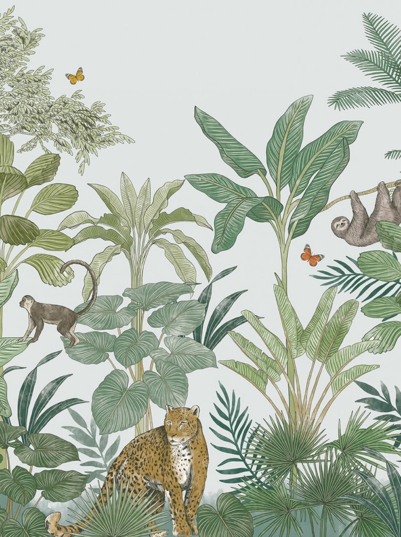 Future Home - Papier peint intissé panoramique tropical Vert - Kiabi