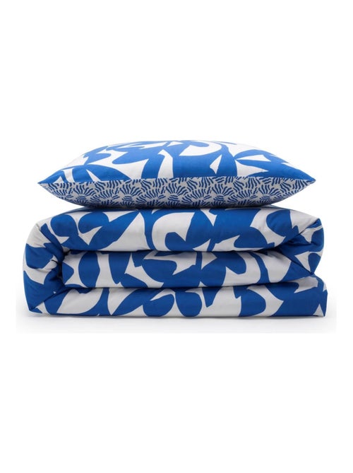 Future Home - Parure de lit 2 personnes en coton 57 fils imprimé bleu - Kiabi Future Home - Parure de lit 2 personnes en coton 57 fils imprimé bleu - Kiabi