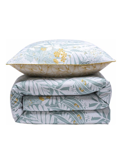 Future Home - Parure de lit 2 personnes en coton 57 fils imprimé bleu - Kiabi Future Home - Parure de lit 2 personnes en coton 57 fils imprimé bleu - Kiabi