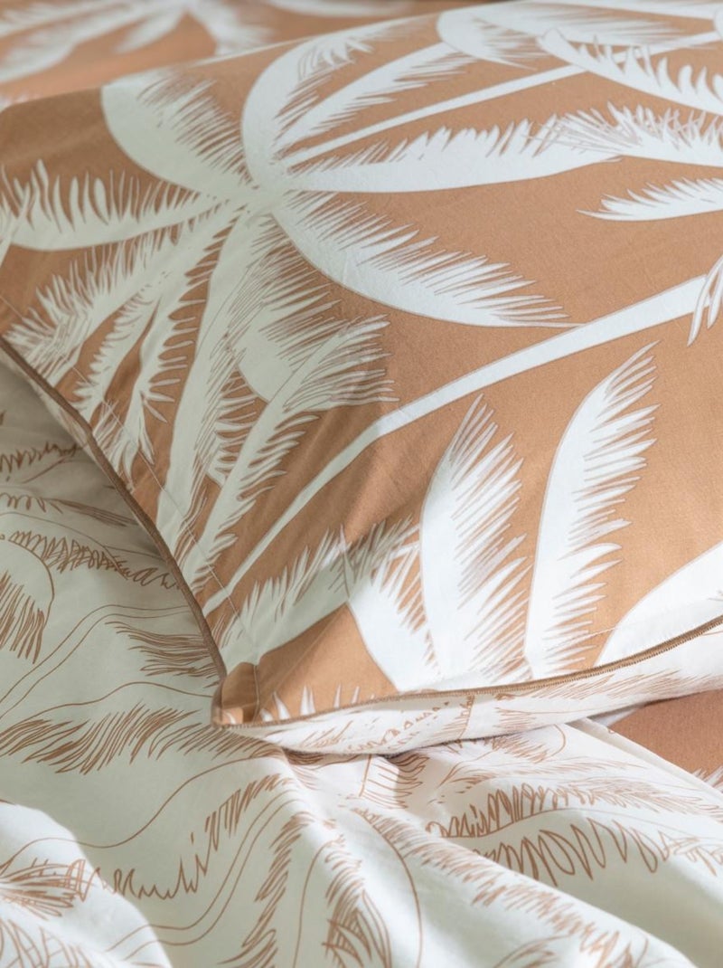 Future Home - Parure de lit 2 personnes en coton 57 fils imprimé camel Marron - Kiabi