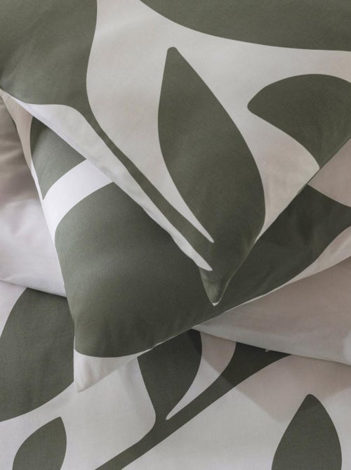 Future Home - Parure de lit 2 personnes en coton 57 fils imprimé vert - Kiabi Future Home - Parure de lit 2 personnes en coton 57 fils imprimé vert - Kiabi