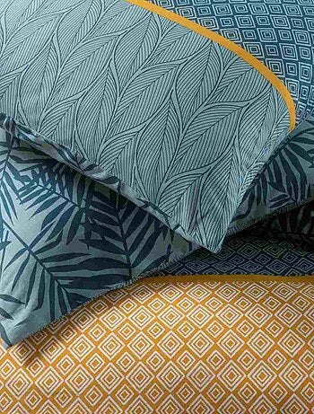 Future Home - Parure de lit 2 personnes en coton 57 fils imprimé vert