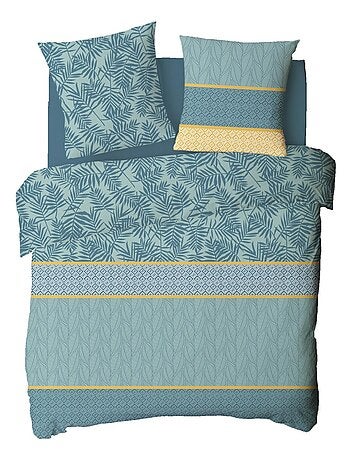 Future Home - Parure de lit 2 personnes en coton 57 fils imprimé vert