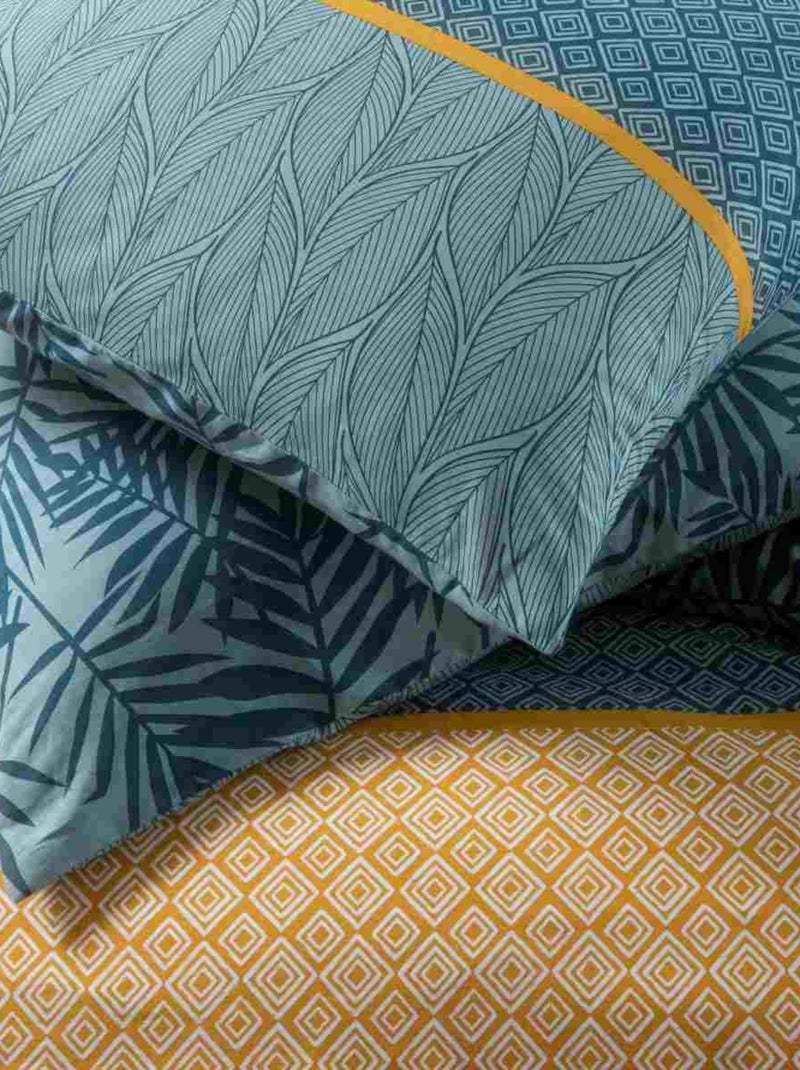 Future Home - Parure de lit 2 personnes en coton 57 fils imprimé vert Vert - Kiabi