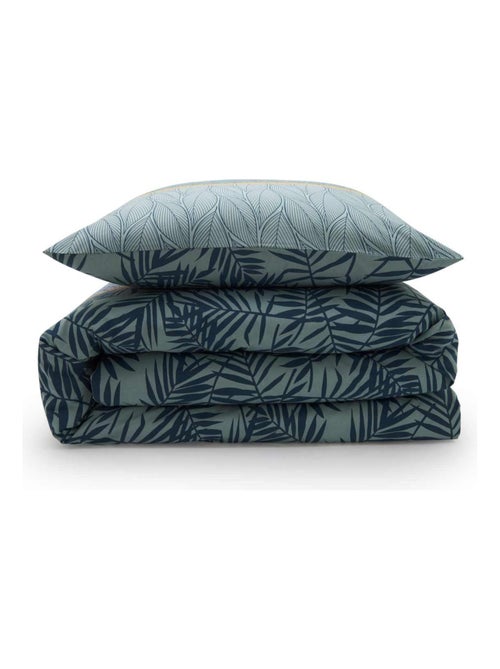 Future Home - Parure de lit 2 personnes en coton 57 fils imprimé vert - Kiabi Future Home - Parure de lit 2 personnes en coton 57 fils imprimé vert - Kiabi