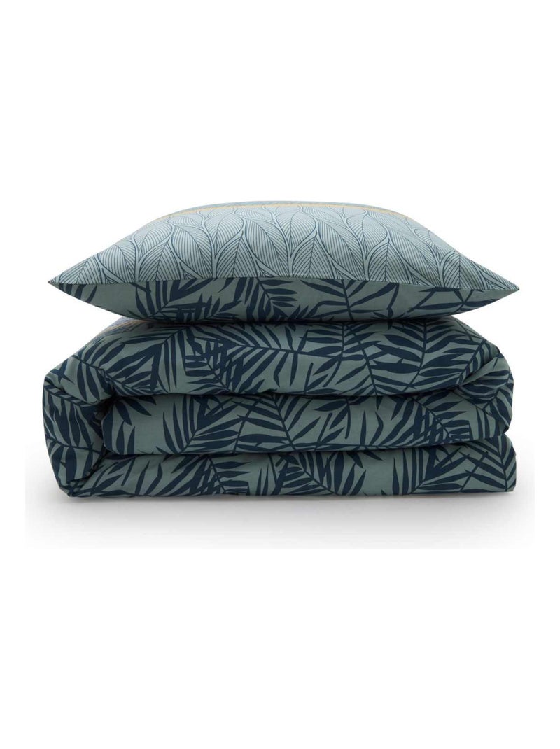 Future Home - Parure de lit 2 personnes en coton 57 fils imprimé vert Vert - Kiabi