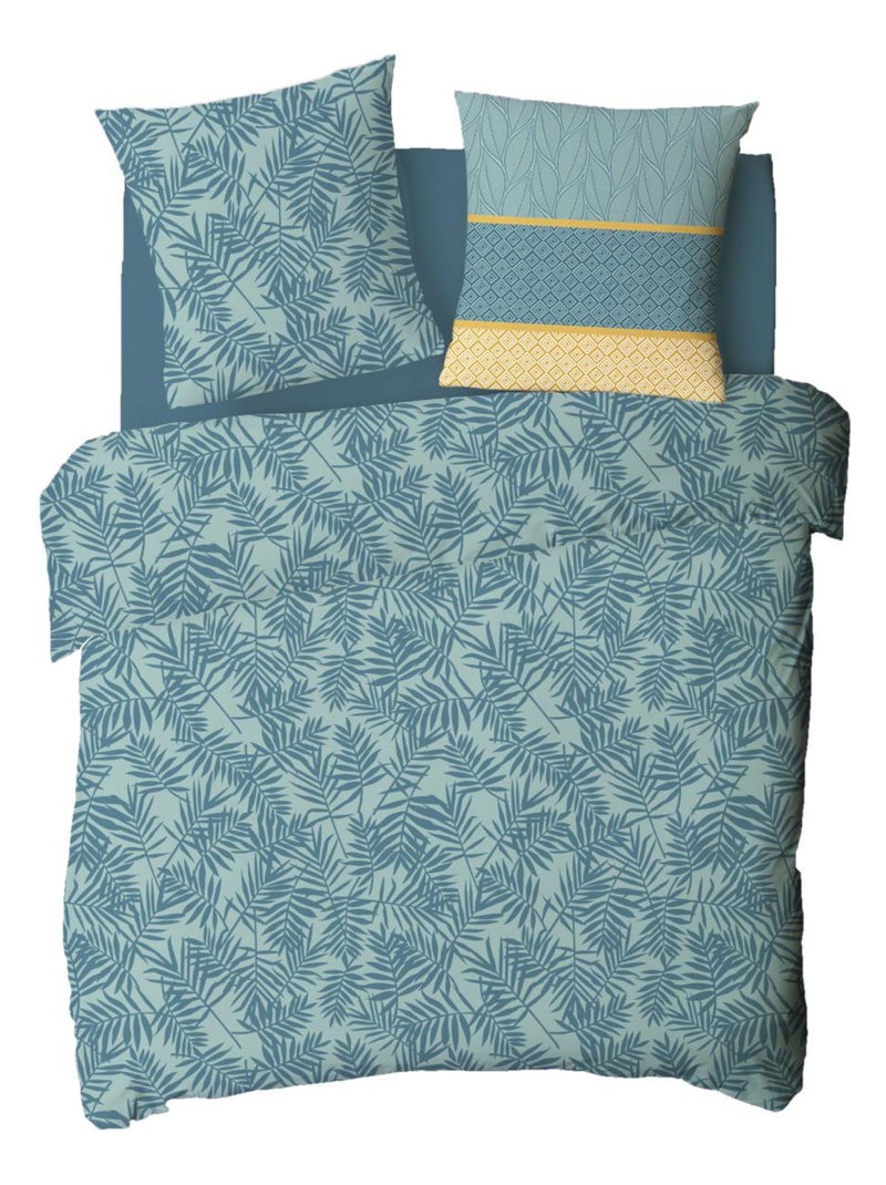 Future Home - Parure de lit 2 personnes en coton 57 fils imprimé vert Vert - Kiabi