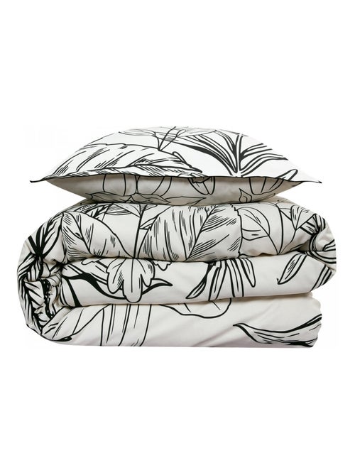 Future Home - Parure de lit 2 personnes en satin de coton imprimé végétal - Kiabi Future Home - Parure de lit 2 personnes en satin de coton imprimé végétal - Kiabi