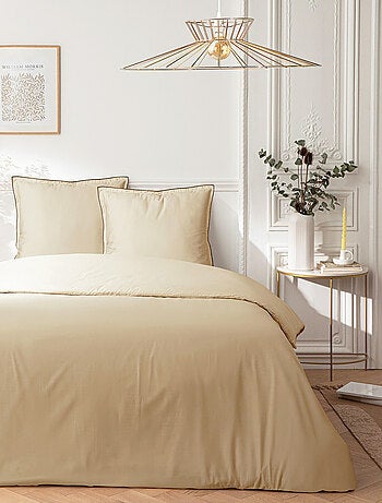 Future Home - Parure de lit 2 personnes en satin de coton unie