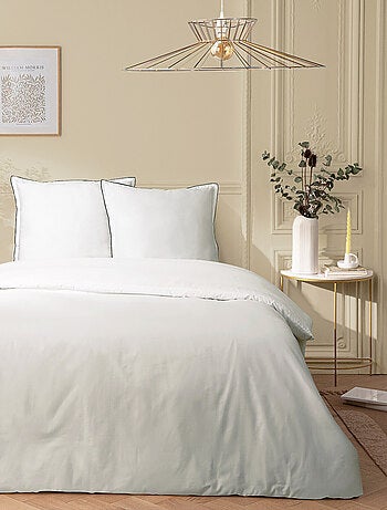 Future Home - Parure de lit 2 personnes en satin de coton unie