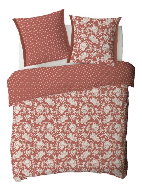 Future Home - Parure de lit 2 personnes floral à franges en coton - Kiabi Future Home - Parure de lit 2 personnes floral à franges en coton - Kiabi