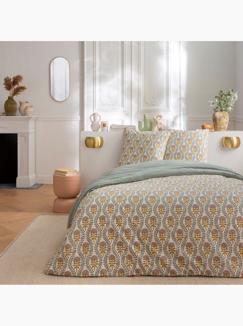 Future Home - Parure de lit 2 personnes floral charme rayé - Kiabi Future Home - Parure de lit 2 personnes floral charme rayé - Kiabi