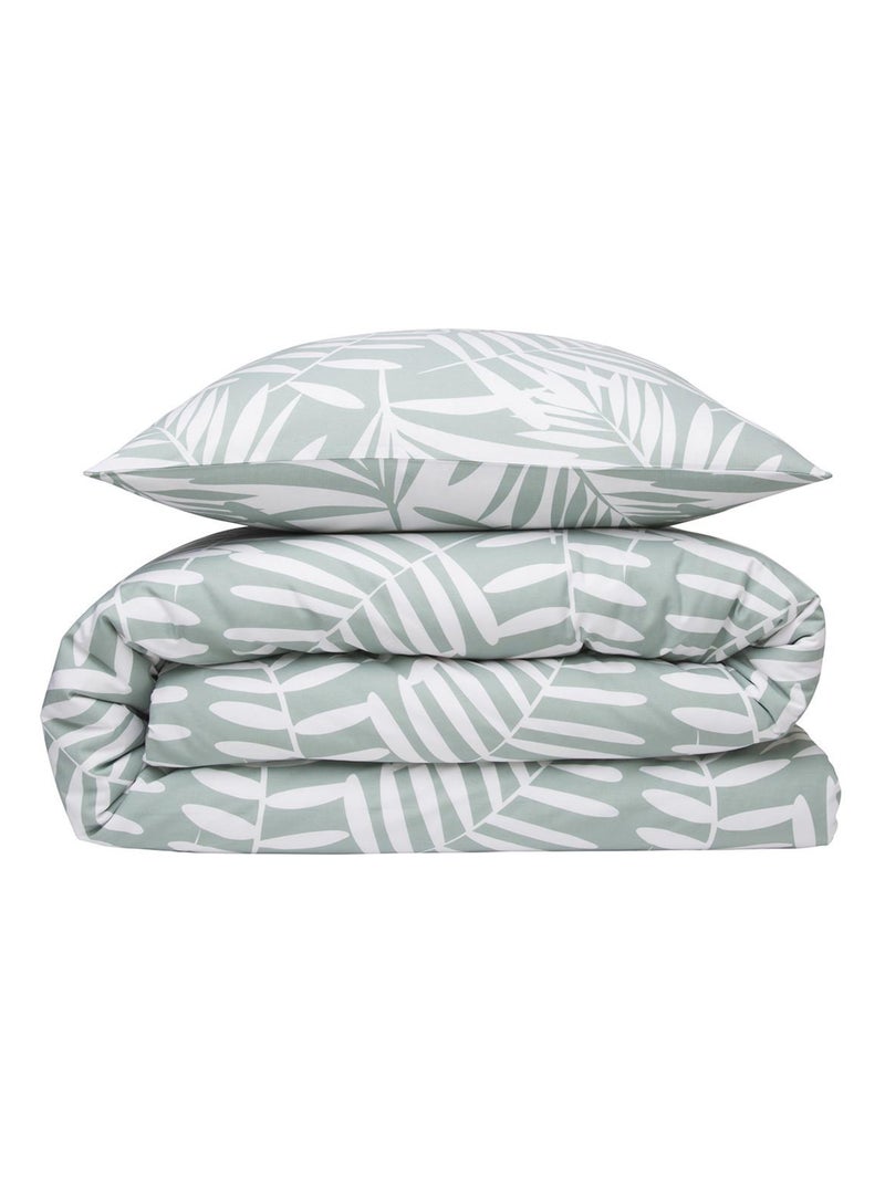 Future Home - Parure de lit 2 personnes tropical en polycoton Vert - Kiabi
