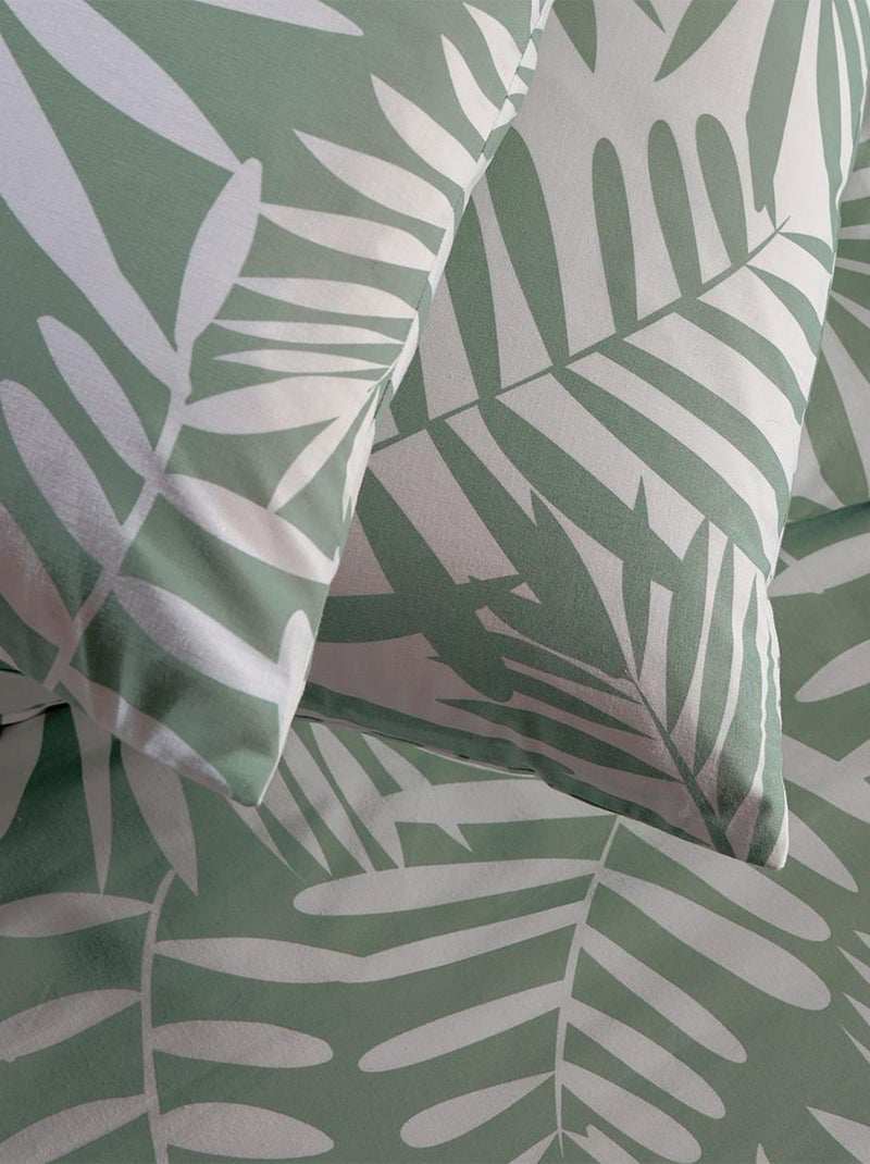 Future Home - Parure de lit 2 personnes tropical en polycoton Vert - Kiabi