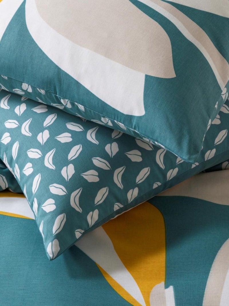 Future Home - Parure de lit 2 personnes tropical réversible feuilles Vert - Kiabi