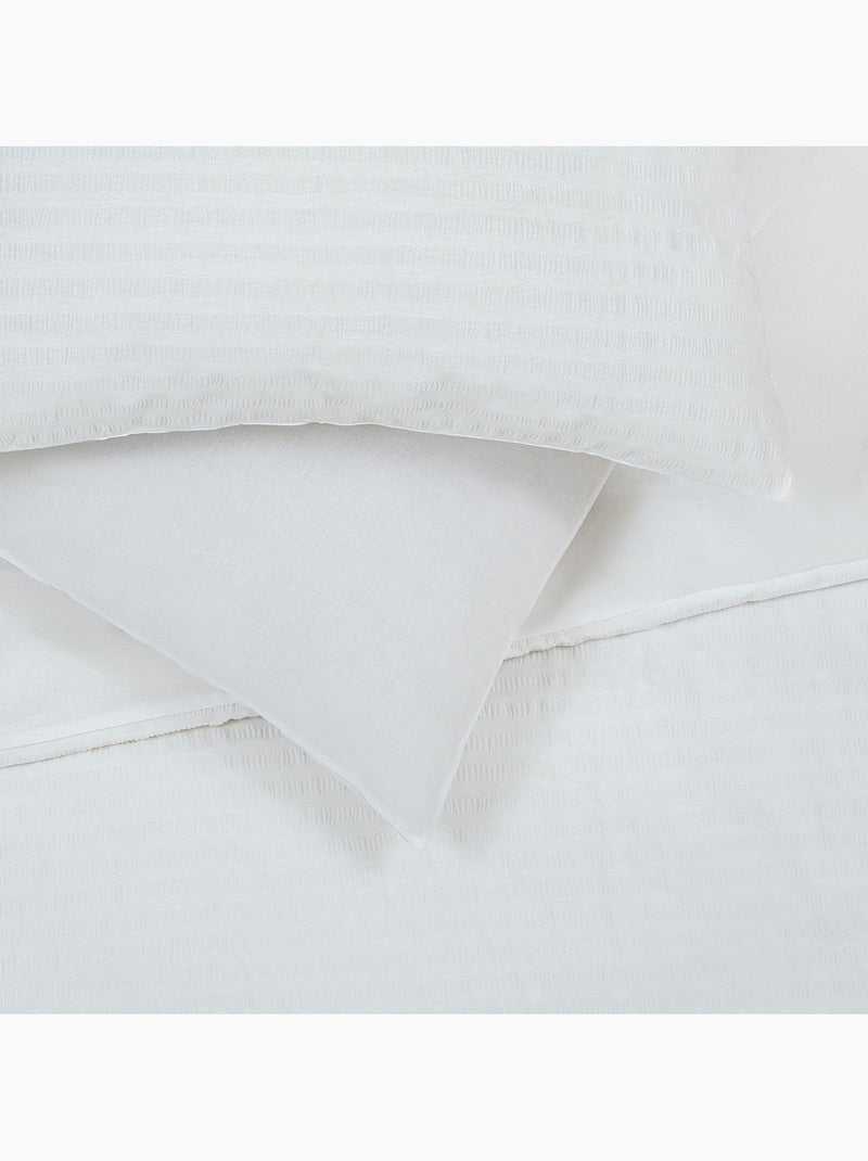 Future Home - Parure de lit double en seersucker Blanc - Kiabi