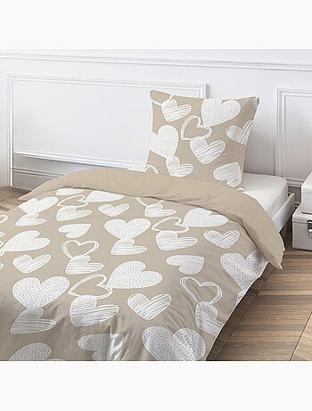 Future Home - Parure de lit en coton motif cœurs