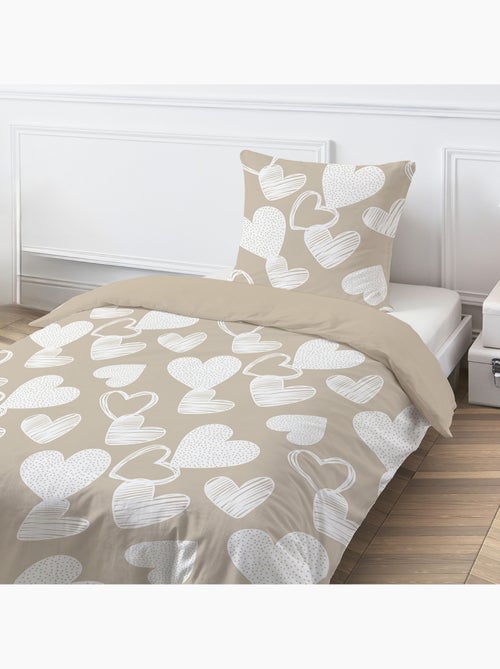 Future Home - Parure de lit en coton motif cœurs - Kiabi Future Home - Parure de lit en coton motif cœurs - Kiabi