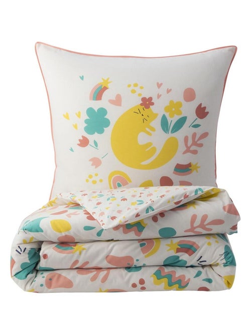 Future Home - Parure de lit enfant chat réversible fleurie - Kiabi Future Home - Parure de lit enfant chat réversible fleurie - Kiabi