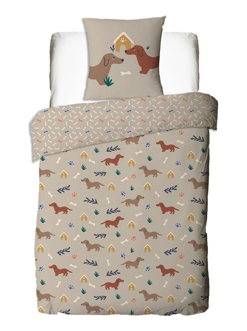 Future Home - Parure de lit enfant chien réversible Blanc - Kiabi